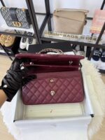 Chanel Classic Flap Medium Maroon - Image 2