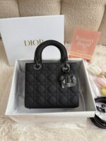 Lady dior small matte black