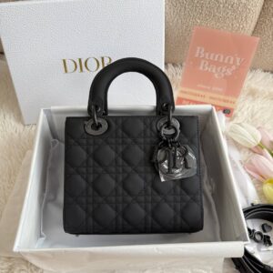 Lady dior small matte black