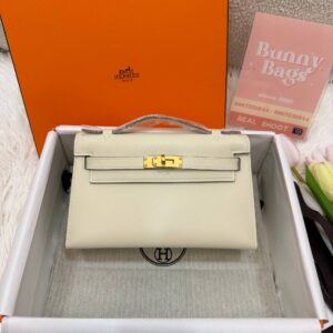Mini Kelly一代 奶昔白金扣 Swift皮