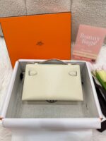 Mini Kelly一代 奶昔白金扣 Swift皮 - Image 8